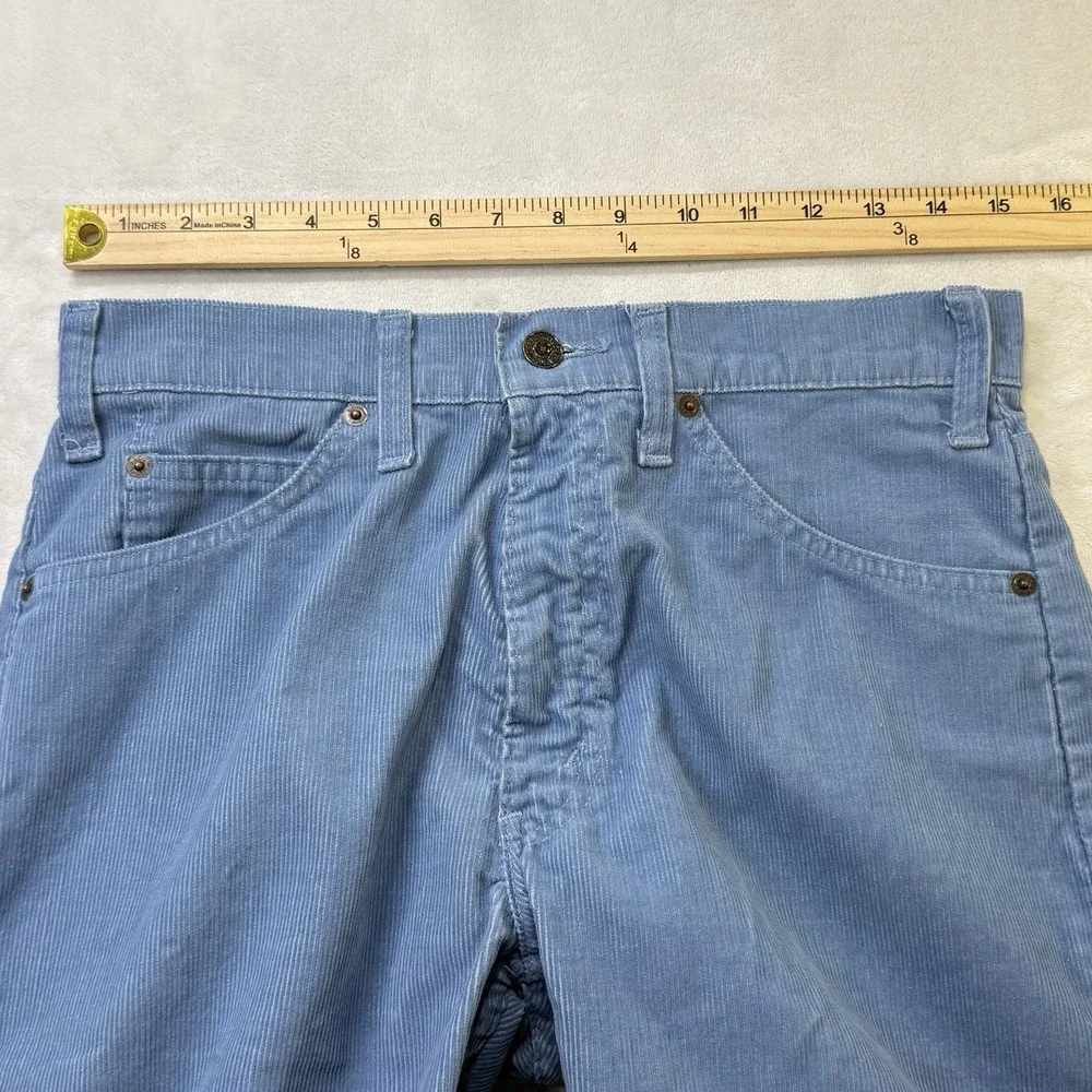 Vintage 1978 Levis 505 Light‎ Blue Corduroy Pants USA 30x36 Straight